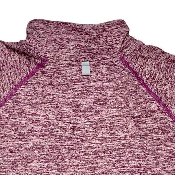 Nike Dri-Fit Track Jacket Womens L Burgundy Quarter Zip Athletic Running Pull On - Picture 15 of 16